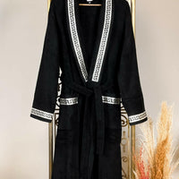 Anka Black & Silver Bathrobe (His)