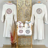 Personalized Initial Lyra Bathrobe Set (His & Her)