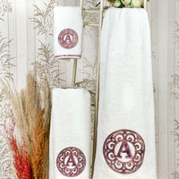 Personalized Initial Lyra Towel Set