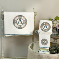 Personalized Initial Lyra Towel Set
