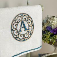 Personalized Initial Lyra Towel Set
