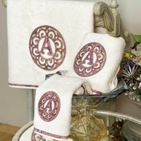 Personalized Initial Lyra Towel Set