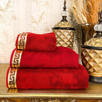 Anka Burgundy Towel Set