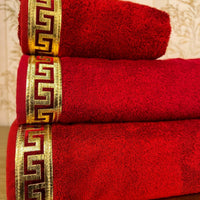 Anka Burgundy Towel Set