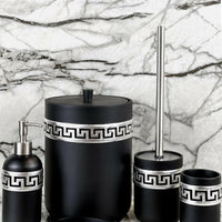 Anka Exclusive Black & Silver Bathroom Set