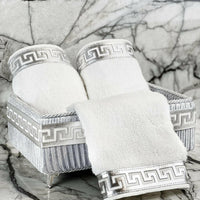 Anka Grey & Silver Towel Box Set