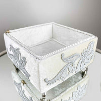Ayla Silver Towel Box Set