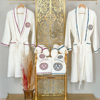 Personalized Initial Lyra Bathrobe Set (His & Her)