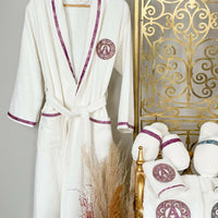 Personalized Initial Lyra Bathrobe Set (His & Her)