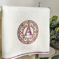 Personalized Initial Lyra Towel Set