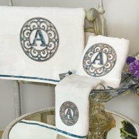 Personalized Initial Lyra Towel Set